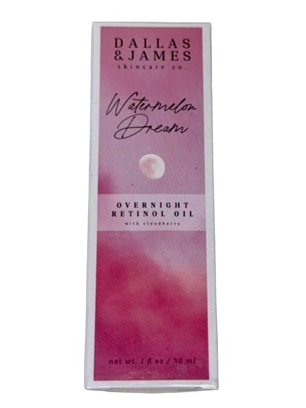 Dallas & James Watermelon Retinol Oil 0.3% Overnight Anti-Aging Full Size NIB